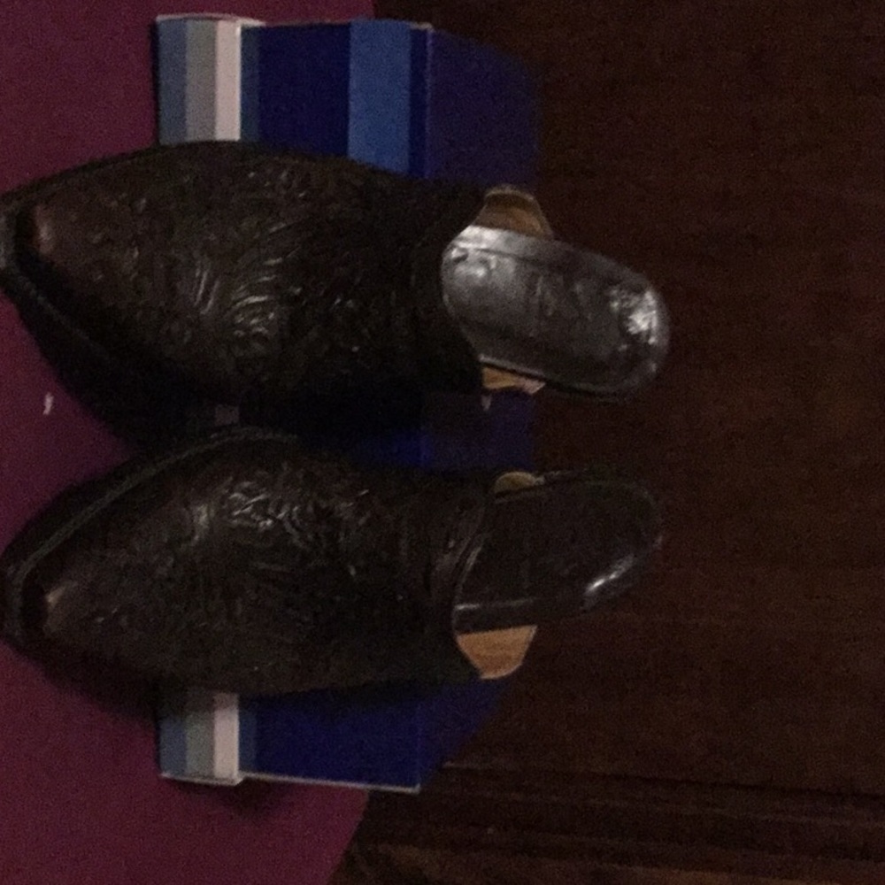 Tooled Leather mules/boot